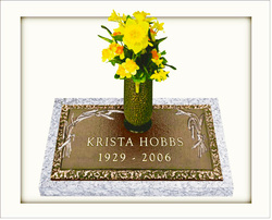 Wheat Spray 1 Individual Bronze Grave Marker 