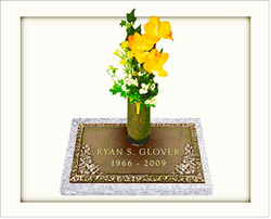 Country Rose 2 Individual Bronze Grave Marker