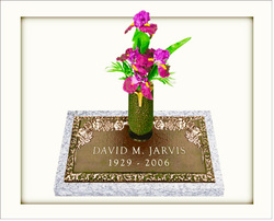 Classic Rose 2 Individual Bronze Grave Marker