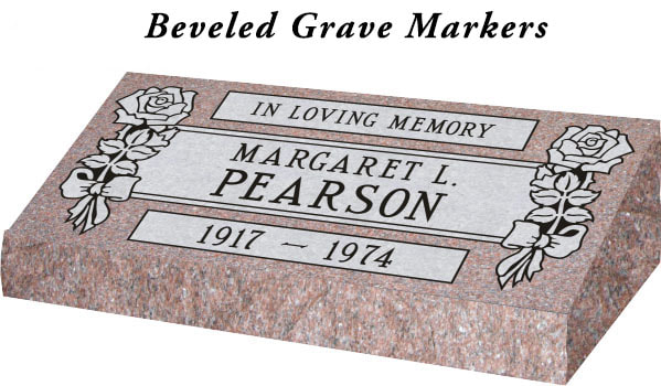 Bevel Grave Markers in California (CA)